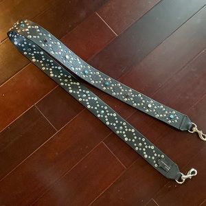 Leather embellished guitar strap (for purse) nwot